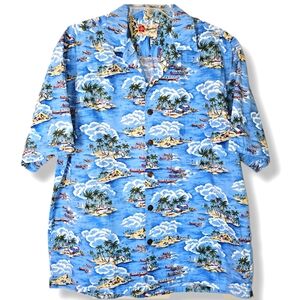 Hilo Hattie's Authentic Hawaiian Casual Button Down Shirt Size XL Aloha Beach